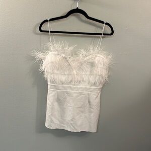 Nasty Gal Collection Feather Tank size XL‎